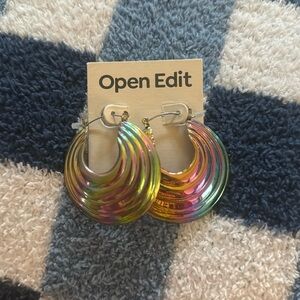 Iridescent Loop Earrings